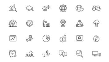 Development and Start up thin line icons set. Development editable stroke icon. Start up symbols collection. vector