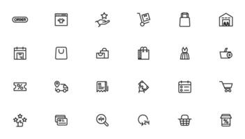 e-Commerce and shopping icons vector