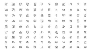 e-Commerce and shopping icons vector