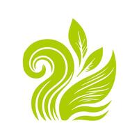 Green leaf icon. Leaves icon on isolated background. Collection green leaf. Elements design for natural, eco, vegan, bio labels vector