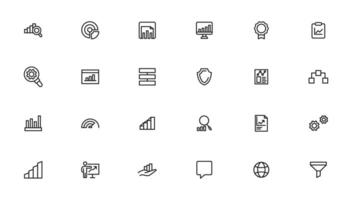 Business graphs and charts icons vector
