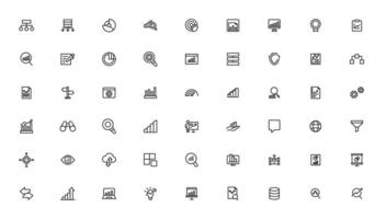 Business graphs and charts icons mega set vector