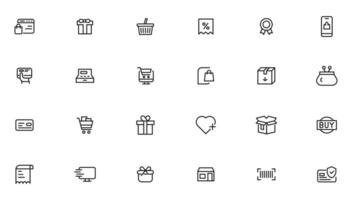 e-Commerce and shopping icons vector