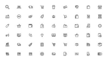 e-Commerce and shopping icons vector