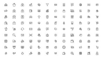 e-Commerce and shopping icons vector