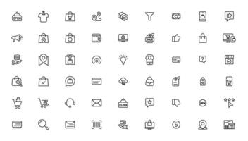 e-Commerce and shopping icons vector