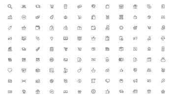 e-Commerce and shopping icons vector
