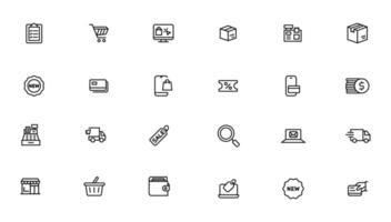 e-Commerce and shopping icons vector