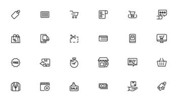 e-Commerce and shopping icons vector