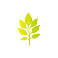 Green leaf icon, Elements design for natural, eco, vegan, bio label vector