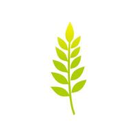 Green leaf icon, Elements design for natural, eco, vegan, bio label vector