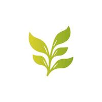 Green leaf icon, Elements design for natural, eco, vegan, bio label vector