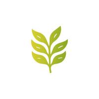 Green leaf icon, Elements design for natural, eco, vegan, bio label vector