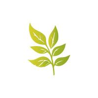 Green leaf icon, Elements design for natural, eco, vegan, bio label vector
