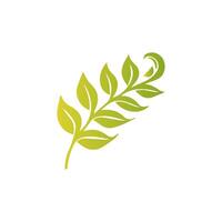 Green leaf icon, Elements design for natural, eco, vegan, bio label vector