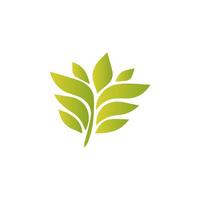 Green leaf icon, Elements design for natural, eco, vegan, bio label vector