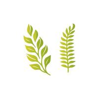 Green leaf icon, Elements design for natural, eco, vegan, bio label vector