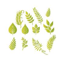 Green leaf icon, Elements design for natural, eco, vegan, bio label vector