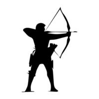 archer silhouette logo template vector