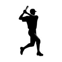 baseball player silhouette vector