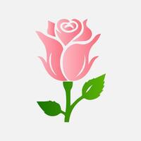 blooming flowers and leaves, Spring botanical flat illustration on white background vector