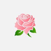 blooming flowers and leaves, Spring botanical flat illustration on white background vector