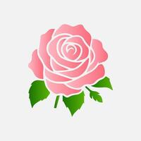 blooming flowers and leaves, Spring botanical flat illustration on white background vector