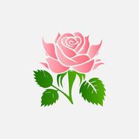 blooming flowers and leaves, Spring botanical flat illustration on white background vector