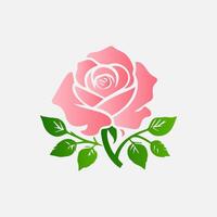 blooming flowers and leaves, Spring botanical flat illustration on white background vector