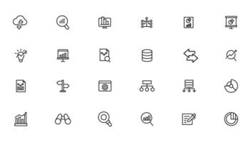 Business graphs and charts icons vector