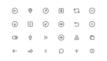 Arrows set icons.User interface iconset collection. Arrow icon. Arrow collection. Arrow. Cursor. Modern simple arrows. vector