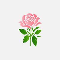 blooming flowers and leaves, Spring botanical flat illustration on white background vector