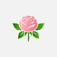 blooming flowers and leaves, Spring botanical flat illustration on white background vector
