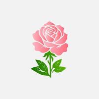 blooming flowers and leaves, Spring botanical flat illustration on white background vector