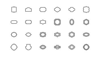 Set of geometric shapes in trendy retro style. Modern minimalist arch frame with sparkles. Trendy design elements for banners, social media, poster design, packaging. vector