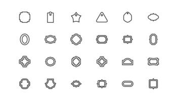 Set of geometric shapes in trendy retro style. Modern minimalist arch frame with sparkles. Trendy design elements for banners, social media, poster design, packaging. vector