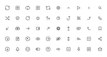 Arrows set icons.User interface iconset collection. Arrow icon. Arrow collection. Arrow. Cursor. Modern simple arrows. vector