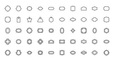 Set of geometric shapes in trendy retro style. Modern minimalist arch frame with sparkles. Trendy design elements for banners, social media, poster design, packaging. vector