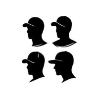 Man wearing baseball cap vector