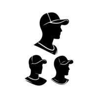 Man wearing baseball cap vector