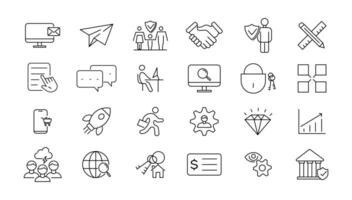Digital marketing icons set. Content, search, marketing, ecommerce, seo, electronic devices, internet, analysis, social and more line icon. vector