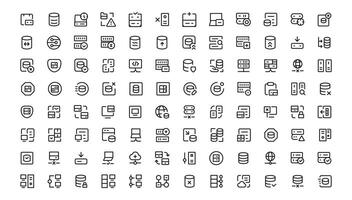Data Analytic thin line icon set. Data Analysis editable stroke icons. Data analytics, mining, optimization, processing, statistic, monitoring, analysis vector