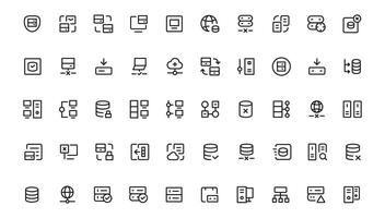 Data Analytic thin line icon set. Data Analysis editable stroke icons. Data analytics, mining, optimization, processing, statistic, monitoring, analysis vector