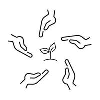 Save tree icon on white background vector
