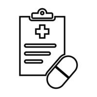 Prescription icon on white background vector