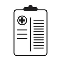 Medical chart icon on white background vector