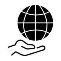 Save earth icon on white background vector