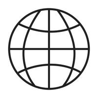 Globe icon on white background vector