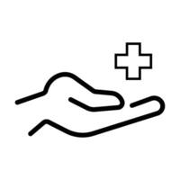 Medical care icon on white background vector