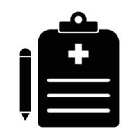 Medical report icon on white background vector
